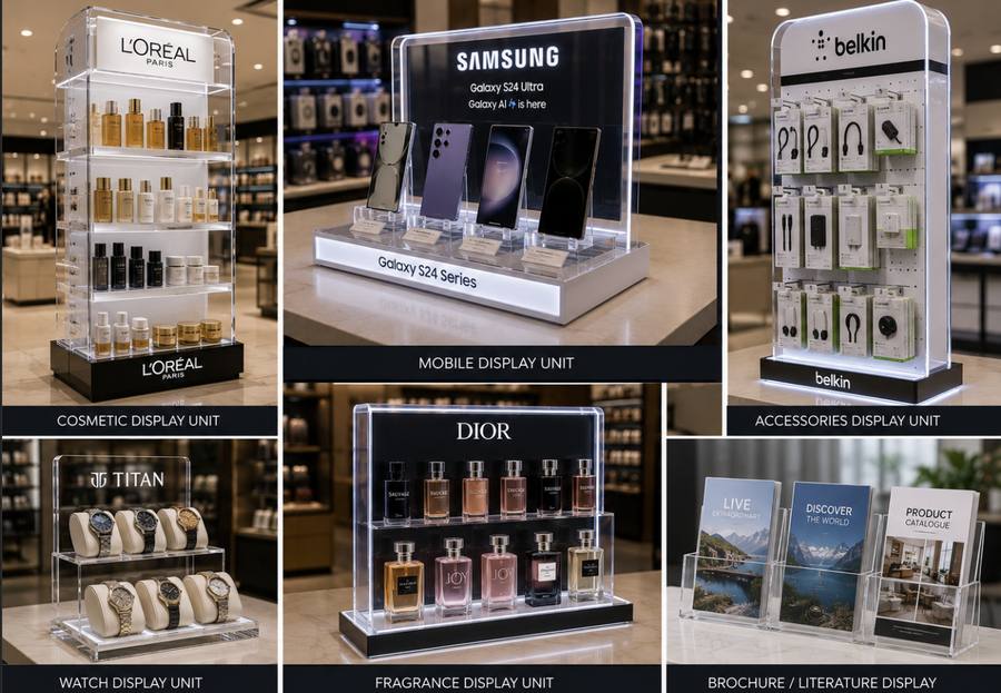 Acrylic retail display